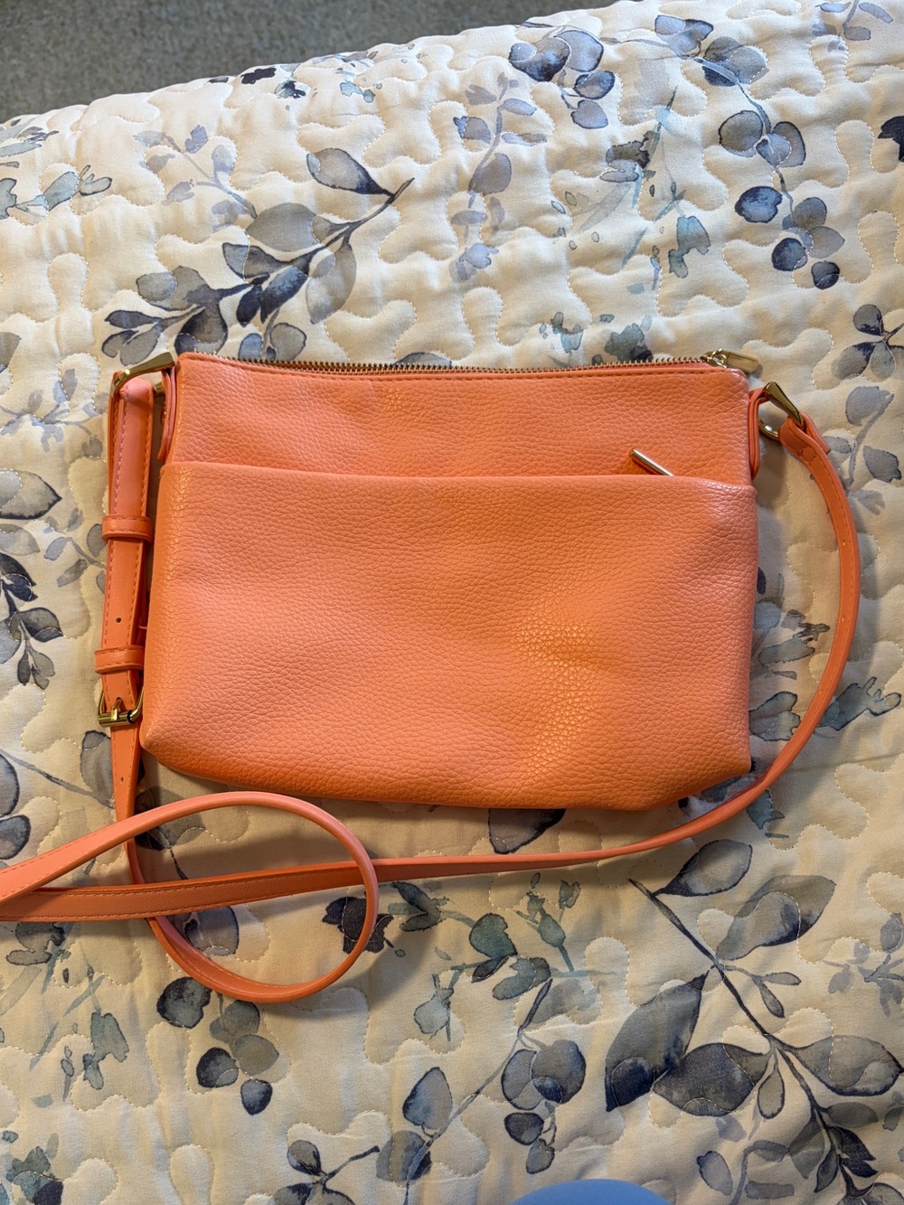 Salmon Pink Crossbody Purse